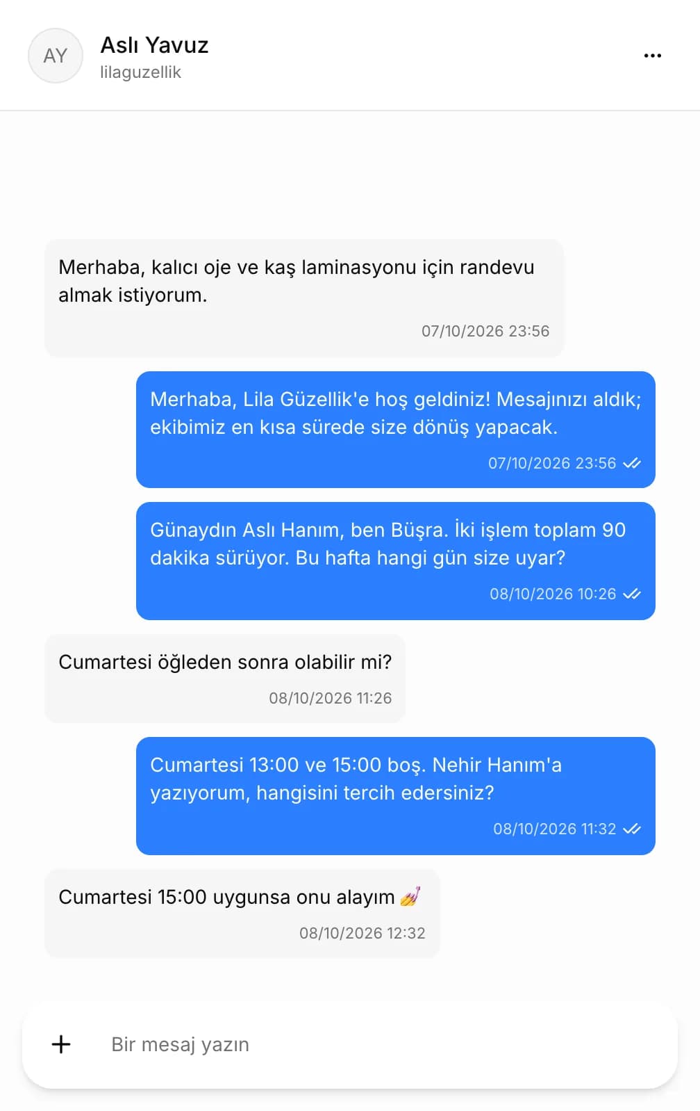 Hiçbir mesaj cevapsız kalmaz